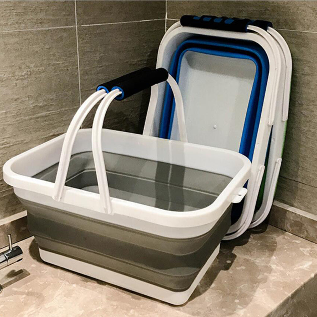 Portable 12L Folding Silicone Bucket