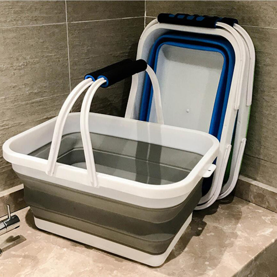 Portable 12L Folding Silicone Bucket