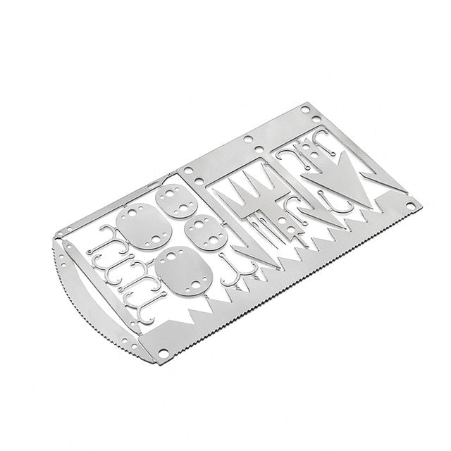 22 in 1 Fishing Gear Hook Card Outdoor EDC Tools Outdoor Camping Supplies Multifunctional Survival Tools