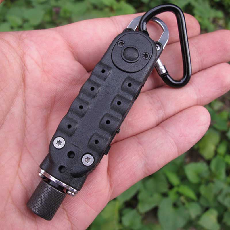 Mini Black Pocket Driver with Hex Screwdriver Led Light
