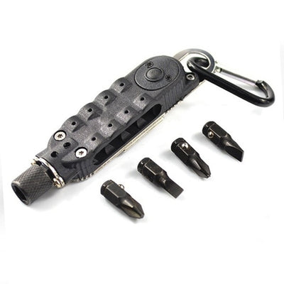 Mini Black Pocket Driver with Hex Screwdriver Led Light