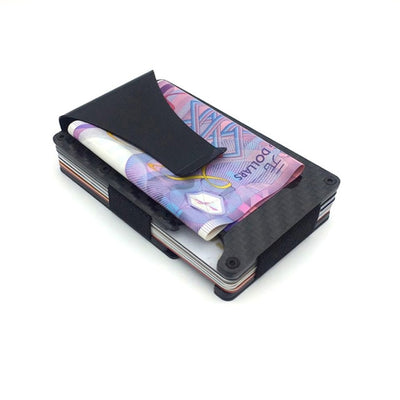 New Fashion Men Carbon Fiber Bank Credit Card Holder Portable Cash Bus Case Rfid Wallet COOL Bottle Opener Porte Badge