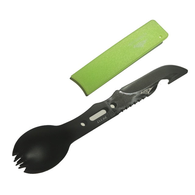 Multifunctional Camping Cookware Spoon Fork Bottle Opener Portable Tool Safety & Survival Durable Stainless Steel Survival kit