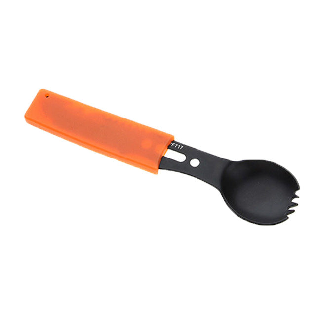 Multifunctional Camping Cookware Spoon Fork Bottle Opener Portable Tool Safety & Survival Durable Stainless Steel Survival kit