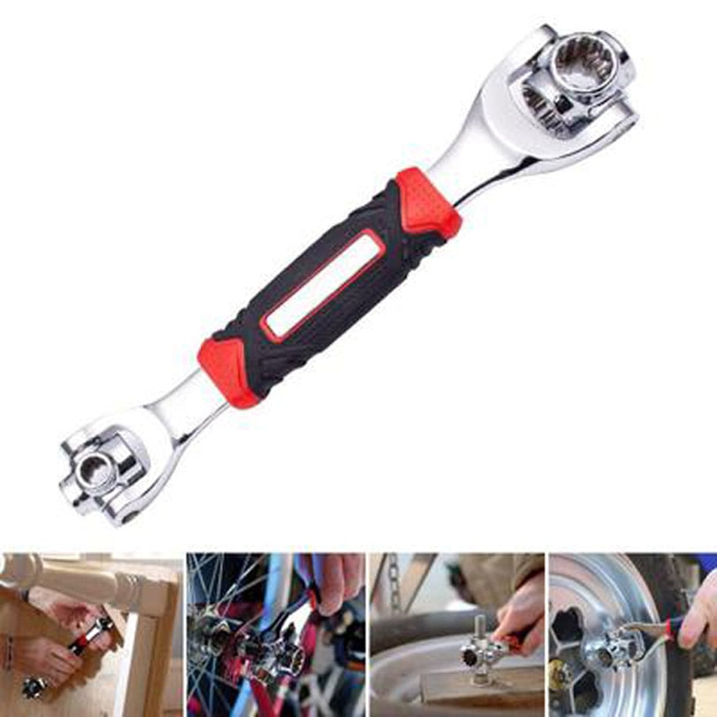 Tiger Wrench 48 in 1 Tools Socket Works with Spline Bolts Torx 360 Degree 6-Point Universial Furniture Car Repair Tool FW220