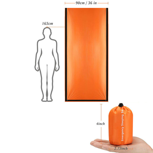 Leben im freien Bivy Notfall Schlafsack Thermische Warm Halten Wasserdichte Mylar Erste Hilfe Notfall Blanke Camping Überleben Getriebe