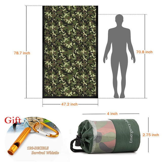 Leben im freien Bivy Notfall Schlafsack Thermische Warm Halten Wasserdichte Mylar Erste Hilfe Notfall Blanke Camping Überleben Getriebe